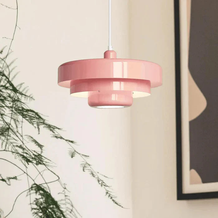 Grüne Hängelampe aus Metall, modernes Design, minimalistische Deckenleuchte für Wohnzimmer.