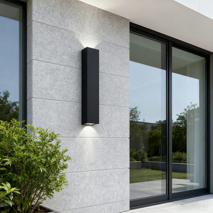 Waterproof LED Outdoor Wall Light – Up & Down Rectangular Garden Light
