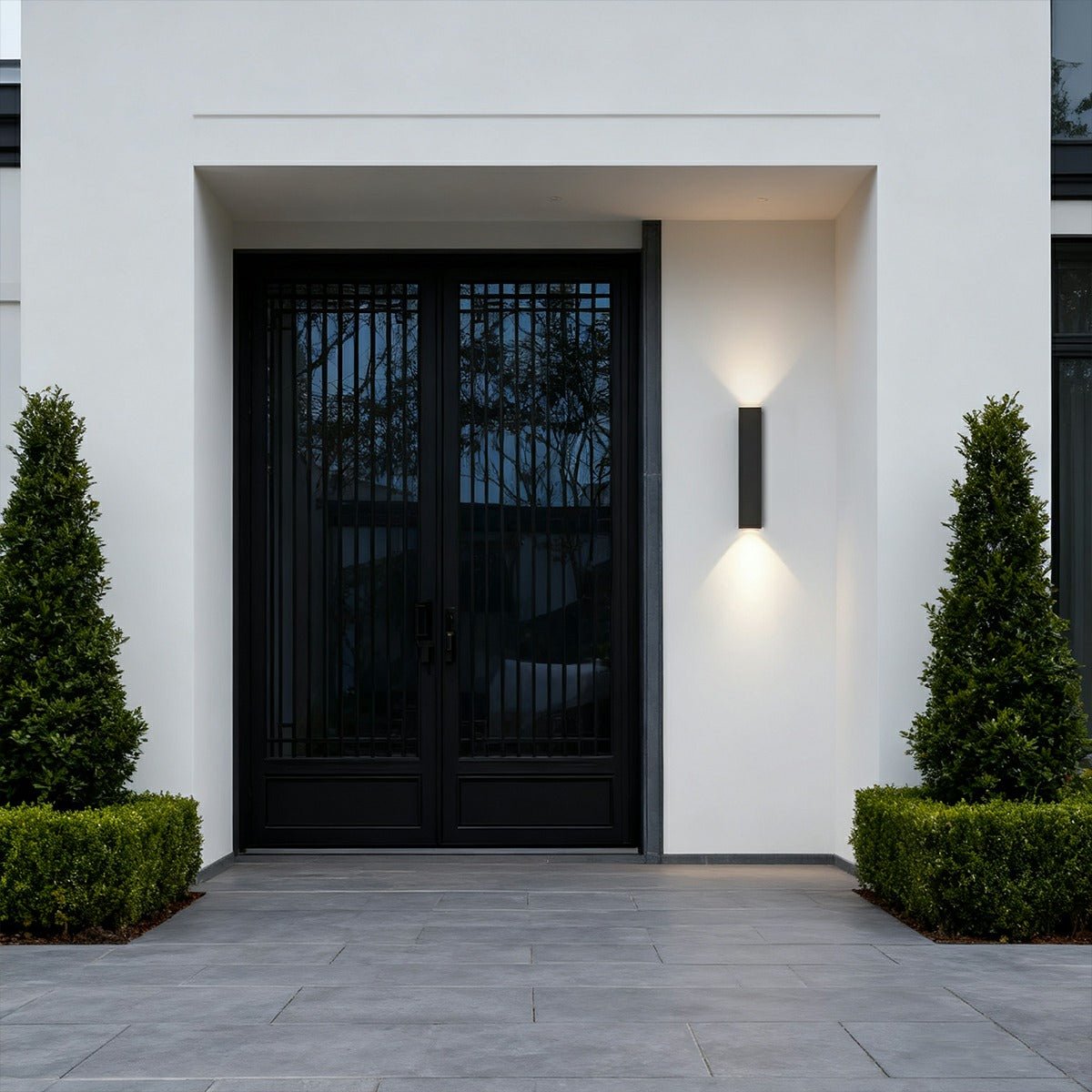 Waterproof LED Outdoor Wall Light – Up & Down Rectangular Garden Light