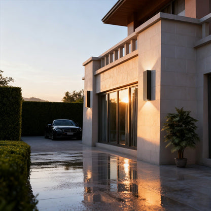 Waterproof LED Outdoor Wall Light – Up & Down Rectangular Garden Light