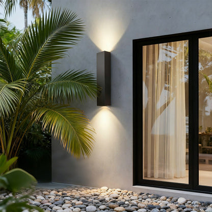 Waterproof LED Outdoor Wall Light – Up & Down Rectangular Garden Light